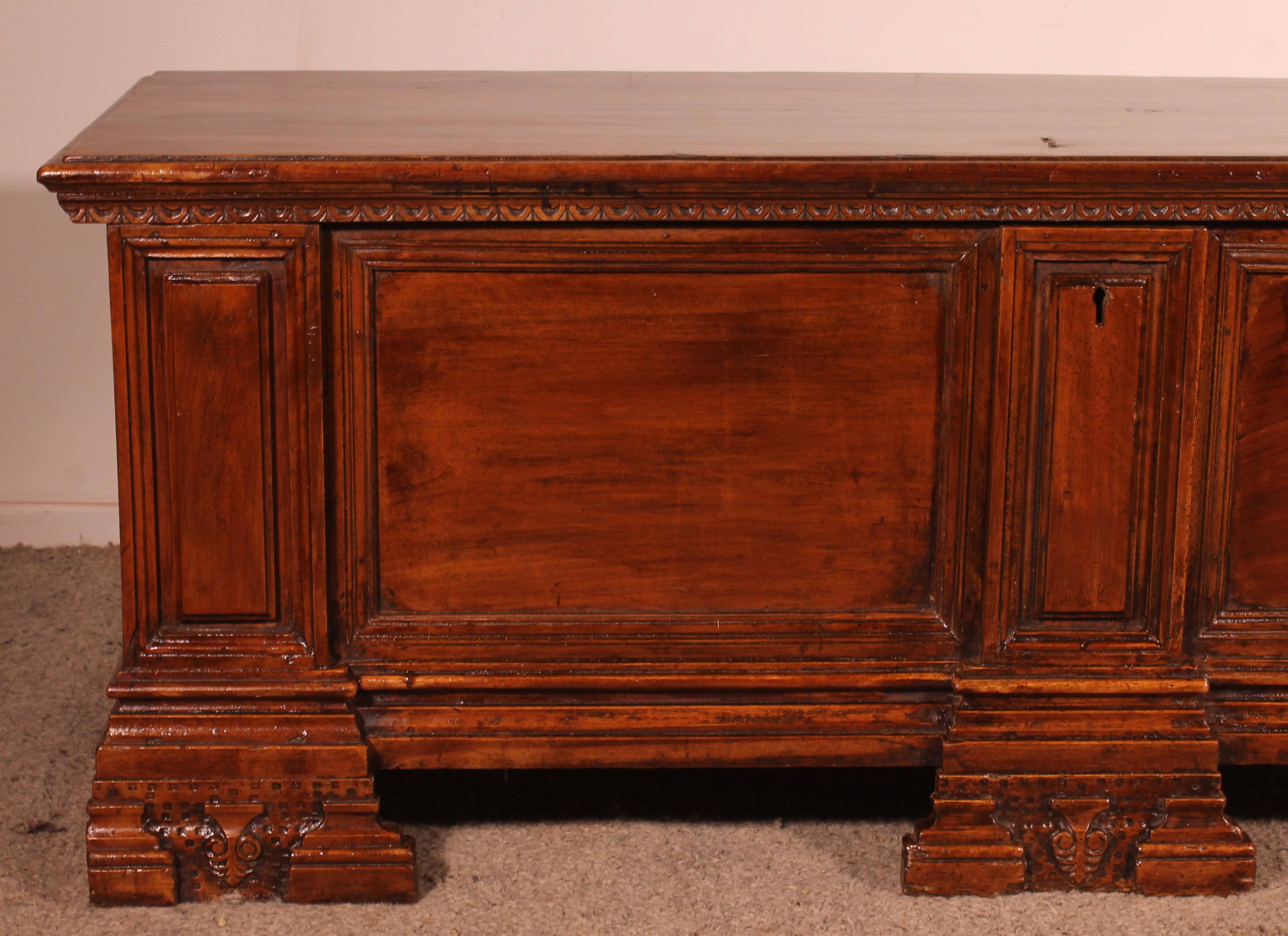 Italian Renaissance Walnut Chest - 16th Century