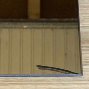 Mirror 1970 in glass smoked modernist square shape