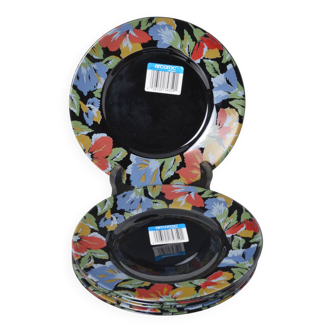 Arcoroc black dessert plates