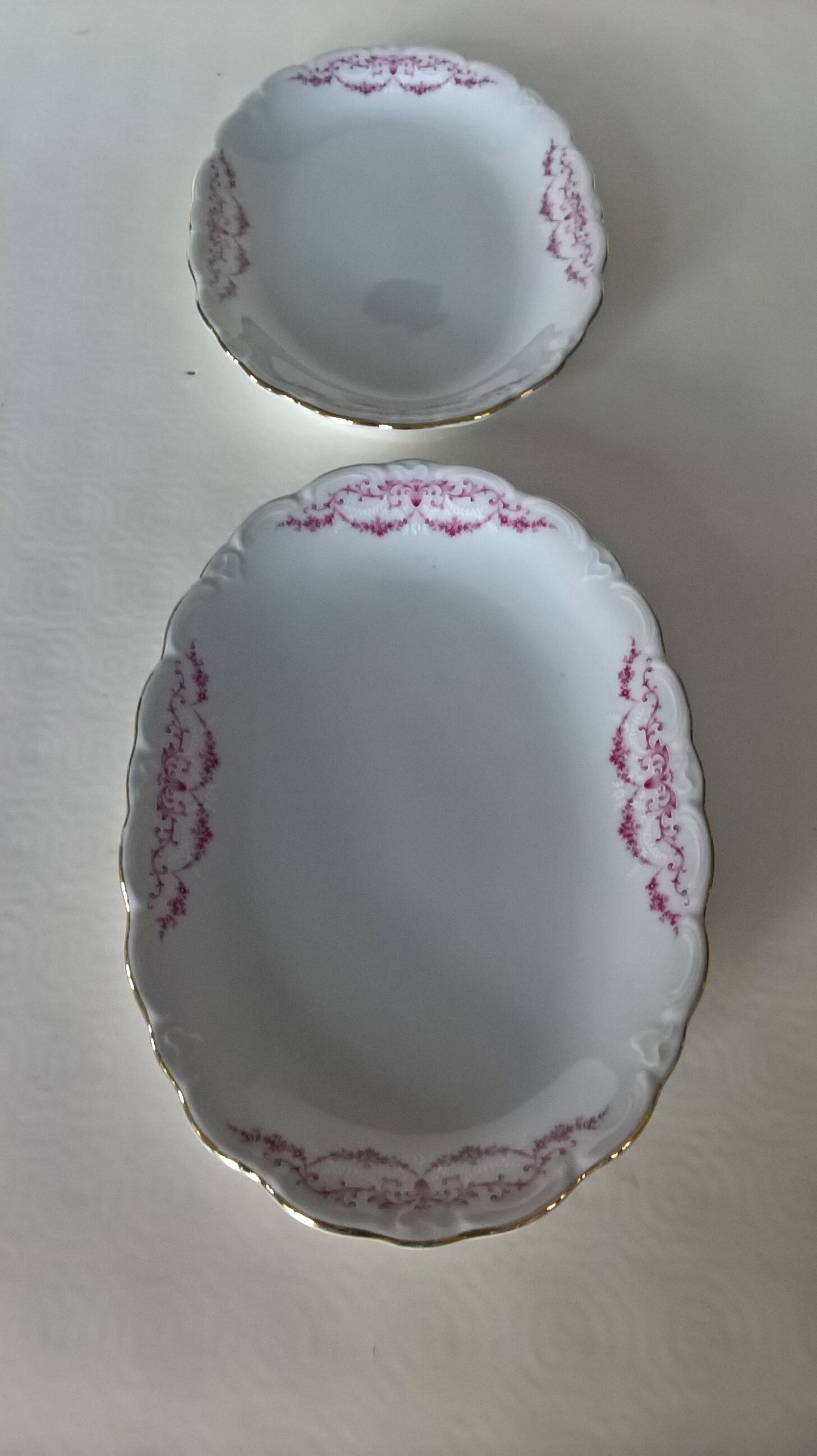Lot de 2 raviers en porcelaine Schirnding