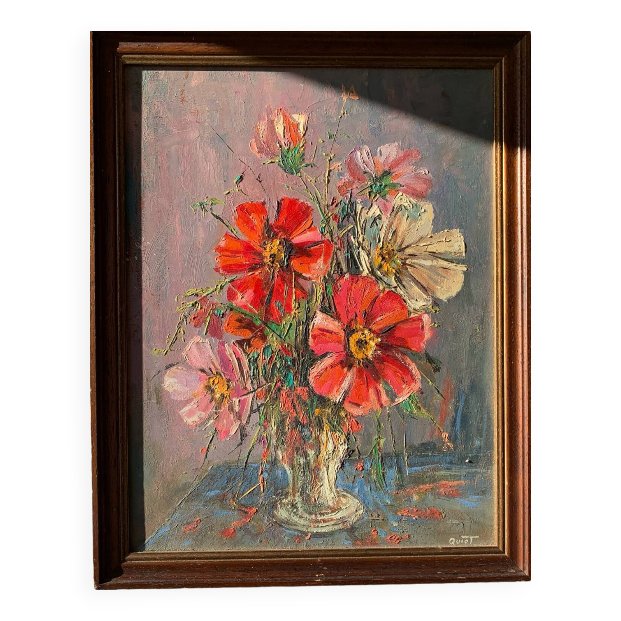 Old oil painting on panel