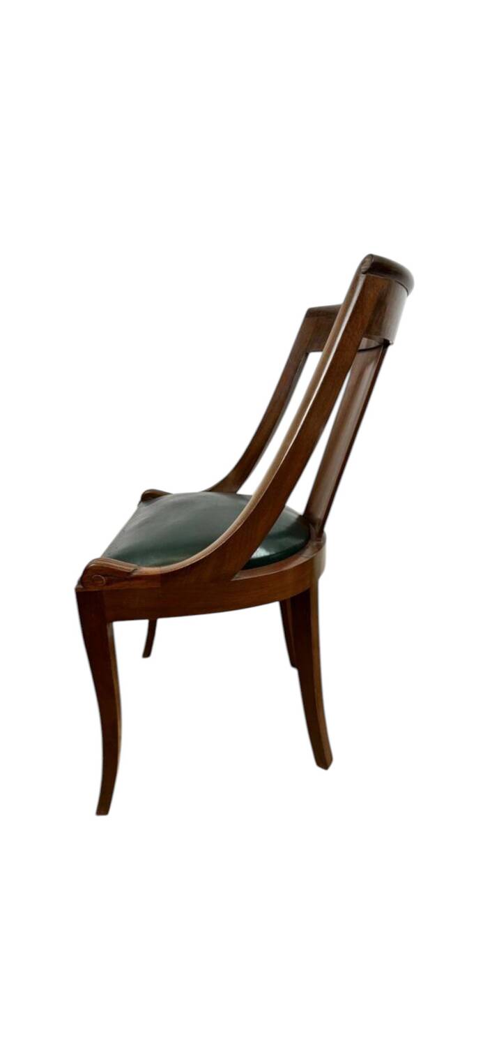 mahogany veneer gondola chair