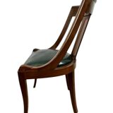 mahogany veneer gondola chair