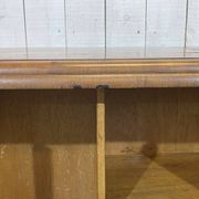 1950s English sideboard with drawers, Art Deco style, in walnut burl.