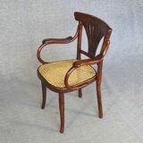 THONET children's armchair N°221, 1900, new canework