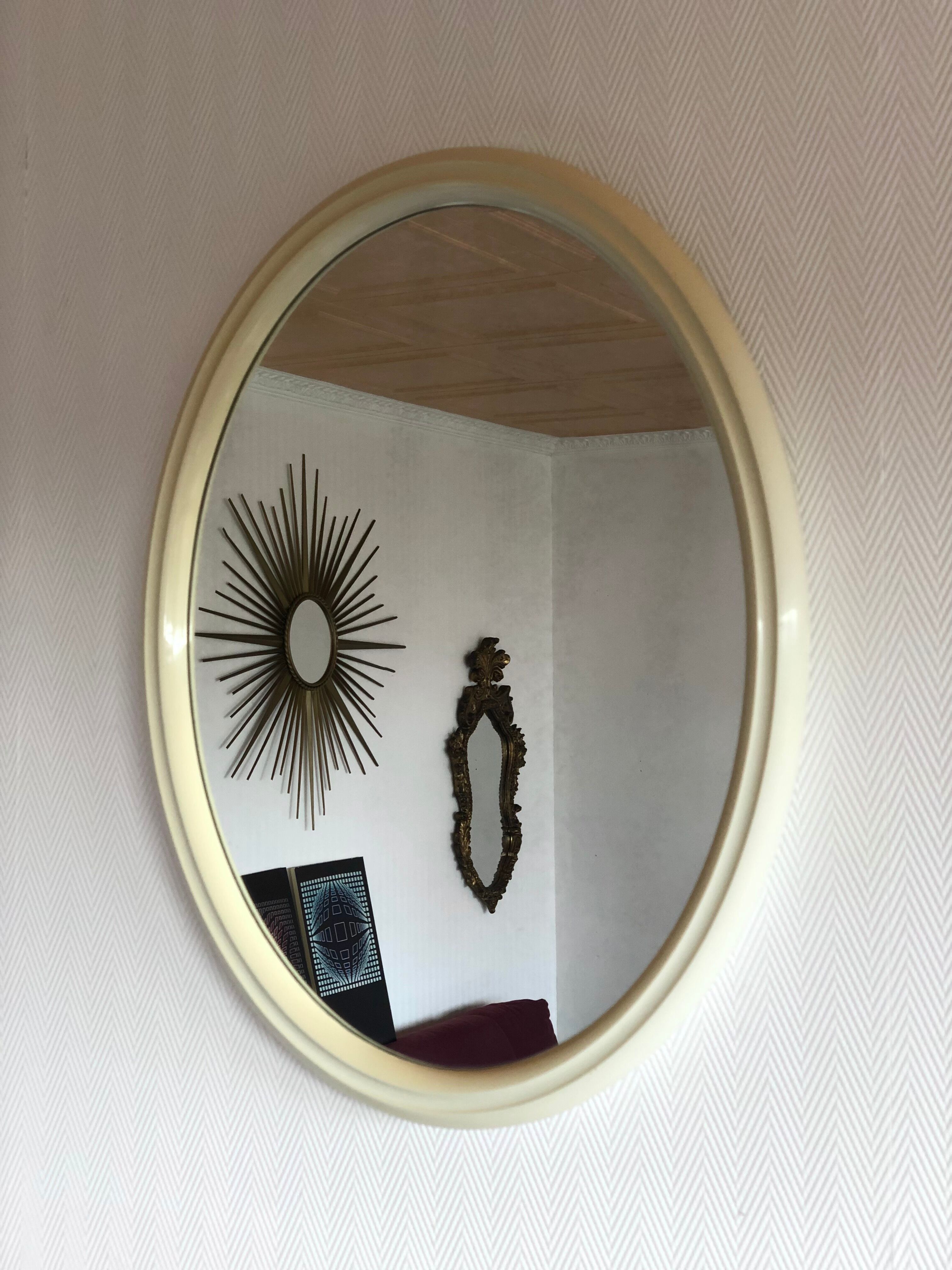 Tiger vintage oval mirror