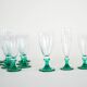 Set of wine and champagne glasses, 1970s, made in Italy