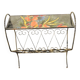 Antique wrought iron and ceramic magazine rack