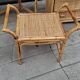 Woven rattan and wicker furniture. Vintage.
