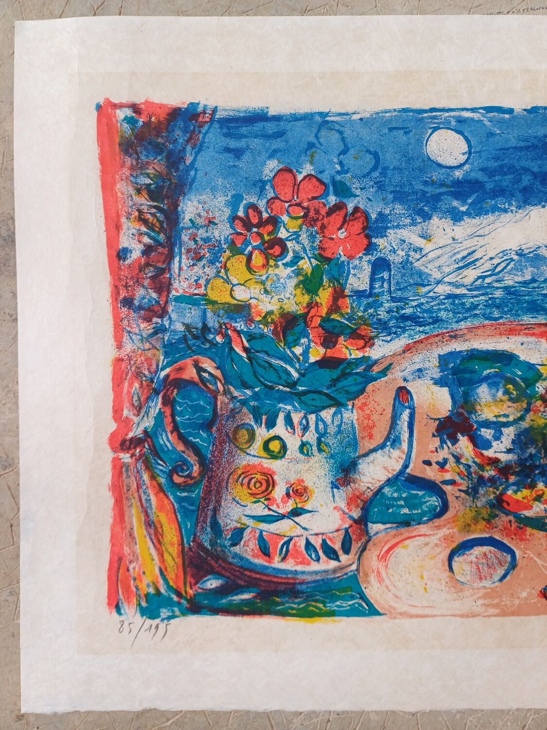 Lithographie de Raya Sorkine "la Palette" 85/195