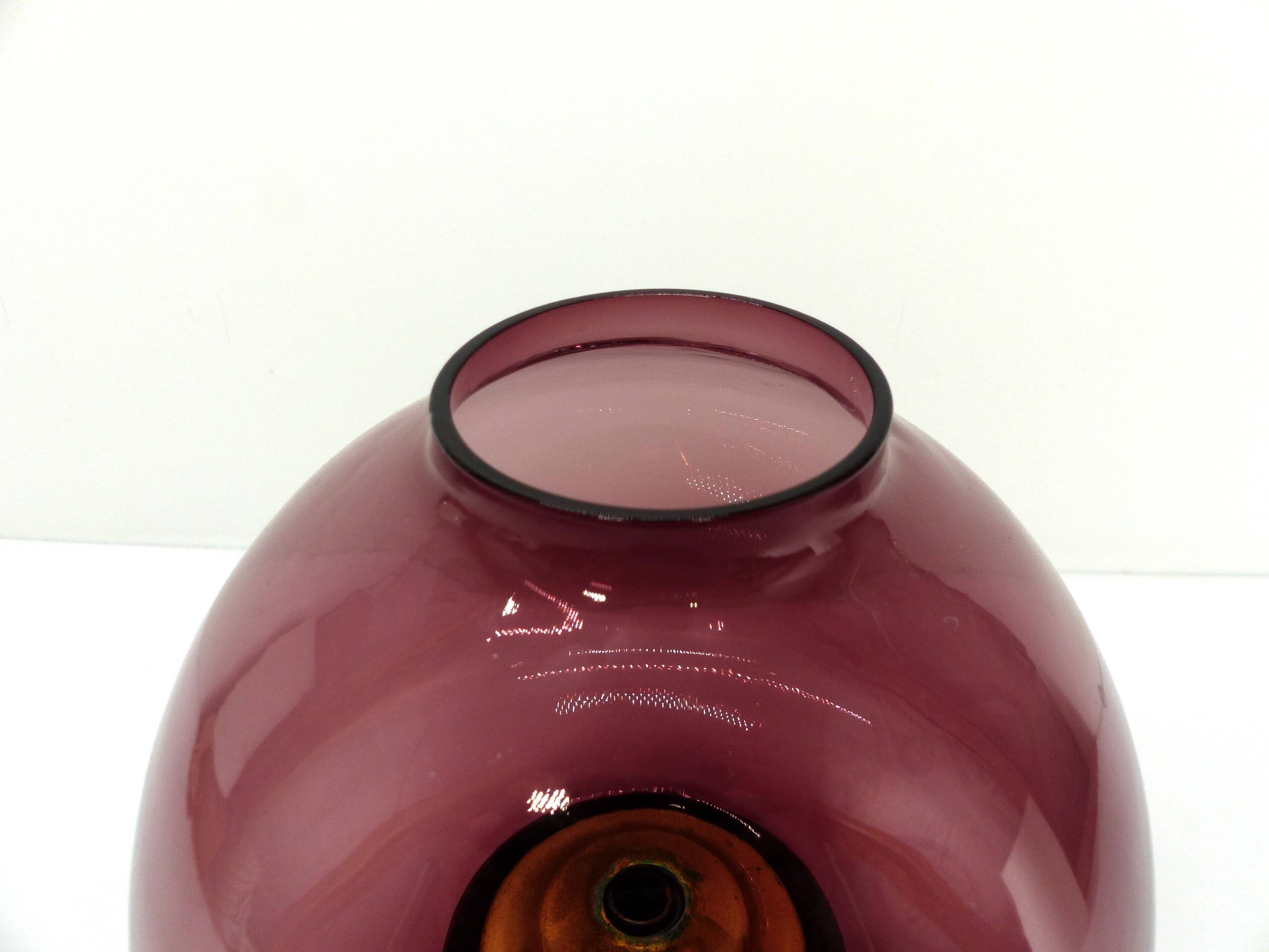 Scandinavian candle holder Hans-Agne Jakobsson Claudia purple L102/32 1960