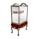 Mahogany jeweler's showcase with gilded bronze legs