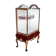 Mahogany jeweler's showcase with gilded bronze legs