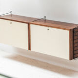 Floating 2-piece wall unit by Nisse Strinning for String, Sweden, 1950s