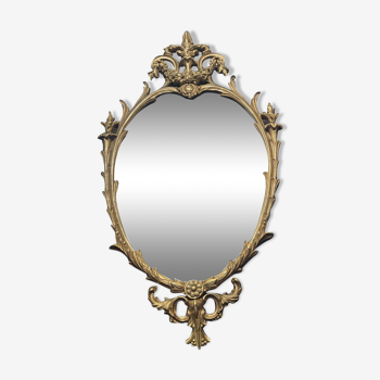 Miroir style Louis XV en laiton