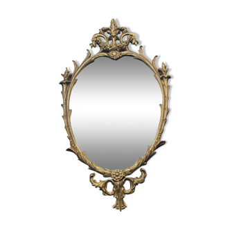 Miroir style Louis XV en laiton