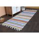 Vintage Turkish Oushak Handmade Wool Cotton Pink Runner Rug 89x266