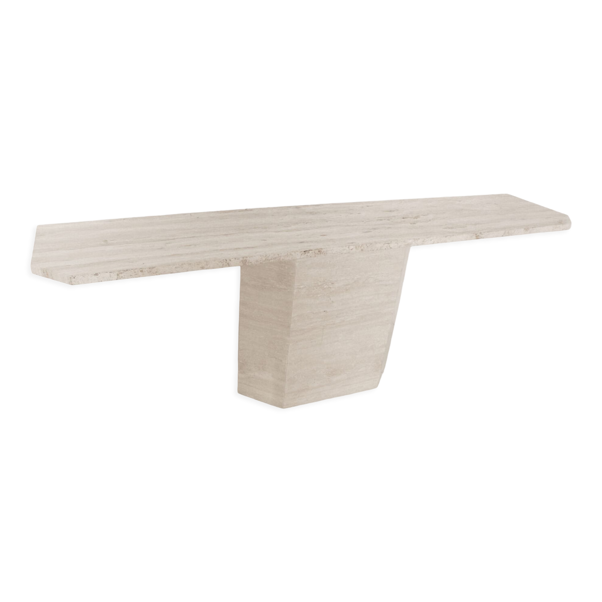 Italian travertine console 1970