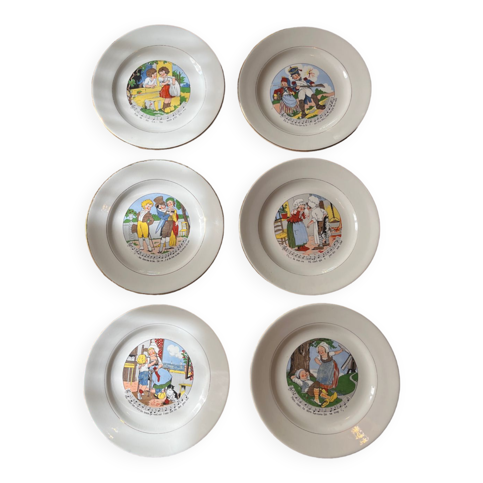 Lot assiettes parlantes « chansons enfantines »