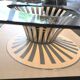 Pair of blue plexi appliques and steel design 60s - 70s
