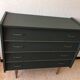 Dark green vintage dresser.