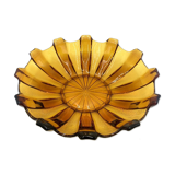 Honey glass platter, Poland, 1960s