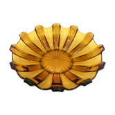 Honey glass platter, Poland, 1960s