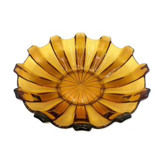 Honey glass platter, Poland, 1960s