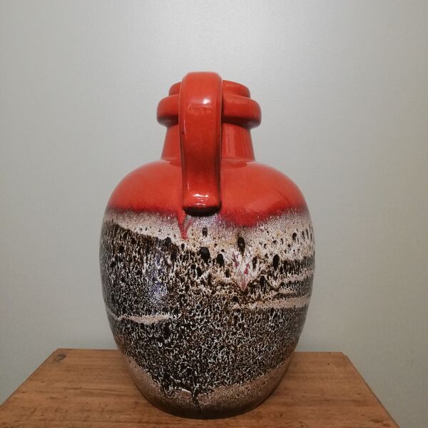 Vase allemand Scheurich fat lava et céramique