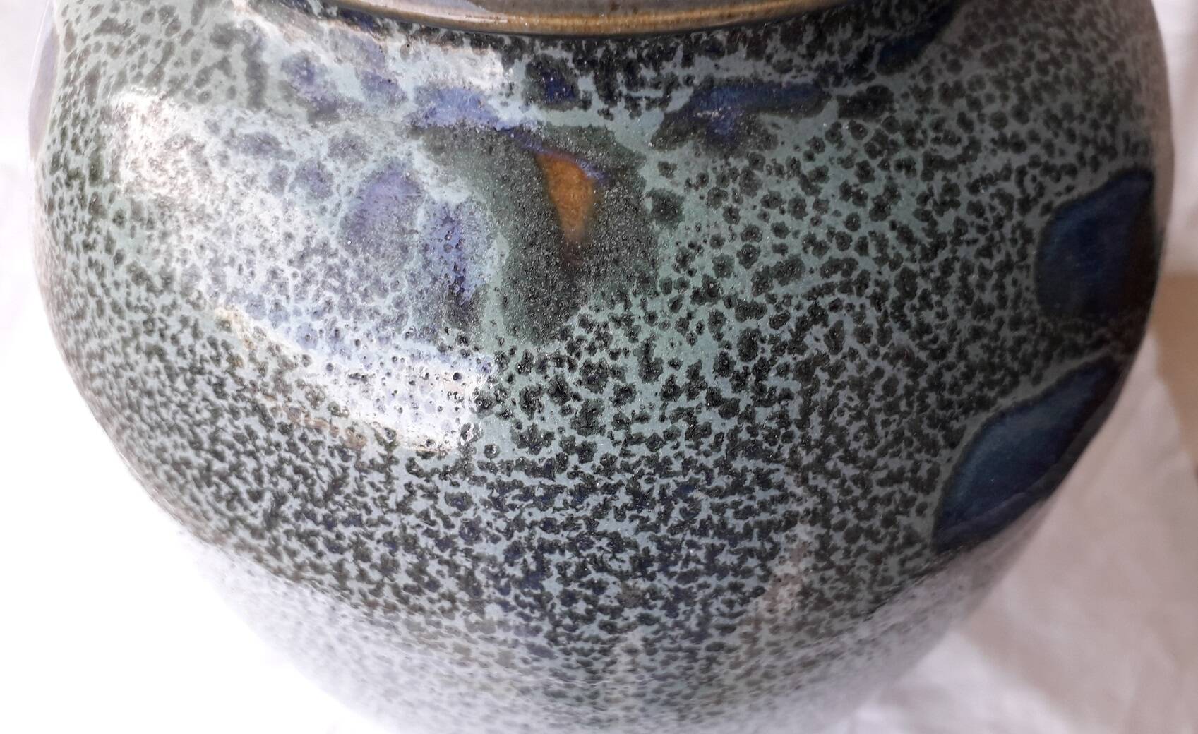 Glazed stoneware vase