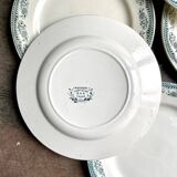 6 Salins flat plates in iron earth, “Moustiers” service