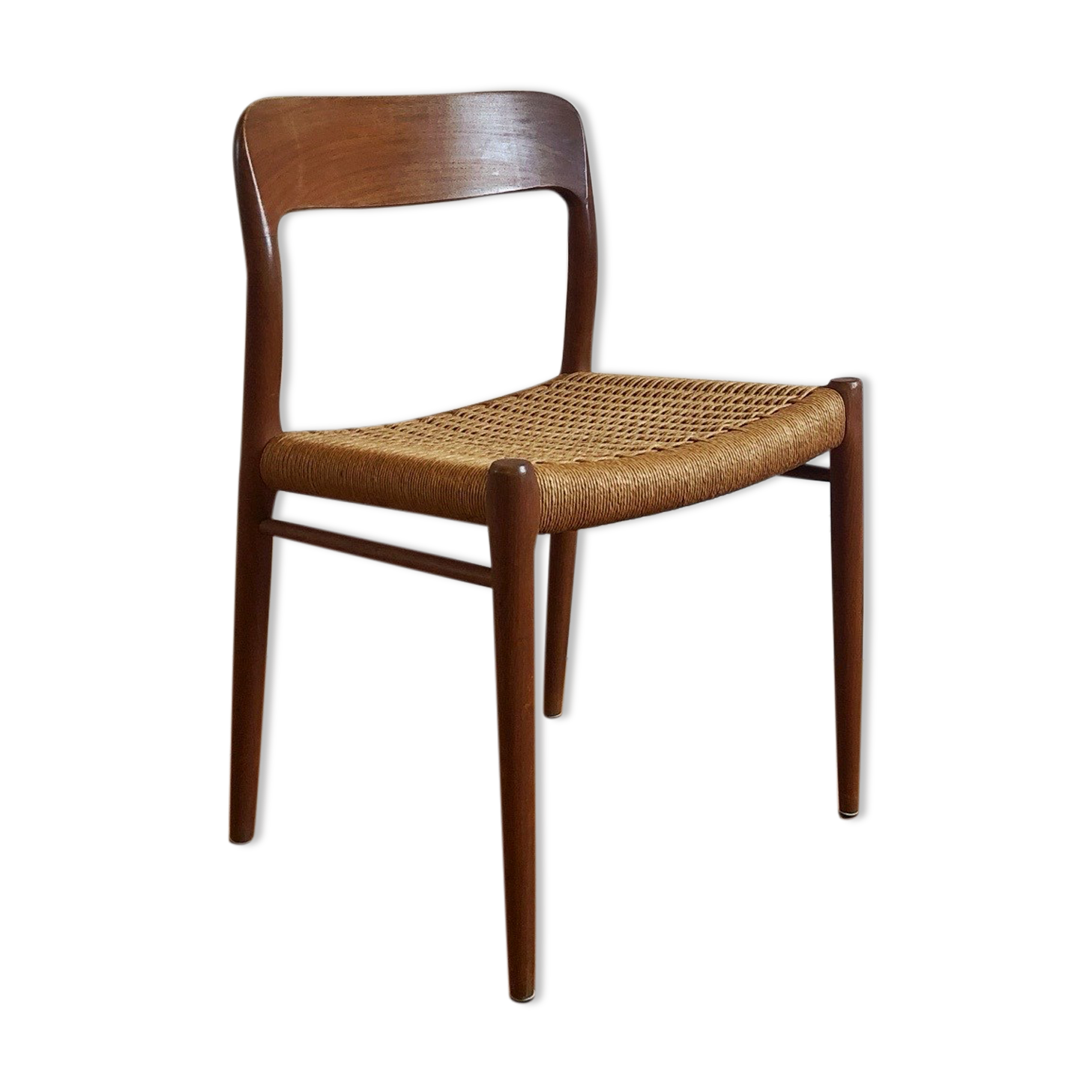 Model chair 75 in teak and rope by Niels Otto Moller