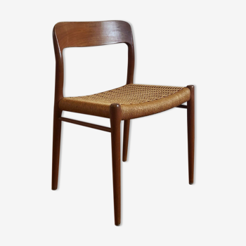 Model chair 75 in teak and rope by Niels Otto Moller