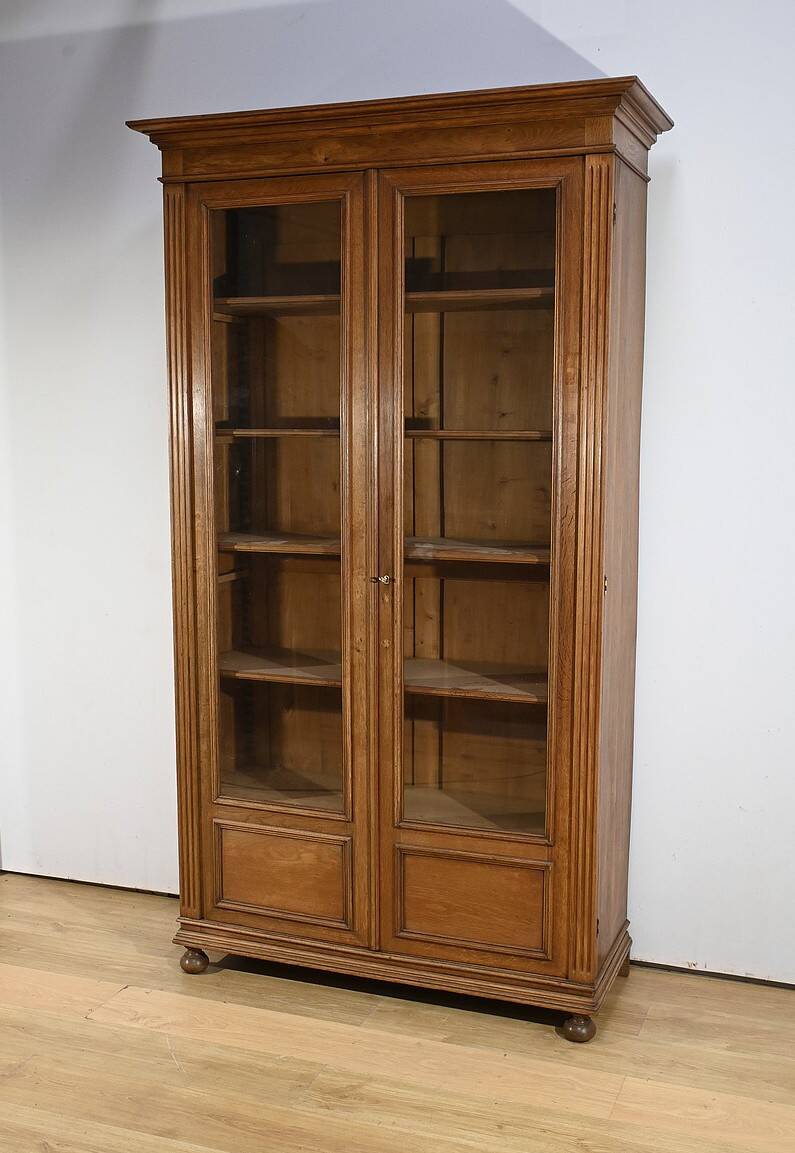 Bibliothèque Vitrine en Chêne, style Louis XVI – 1920