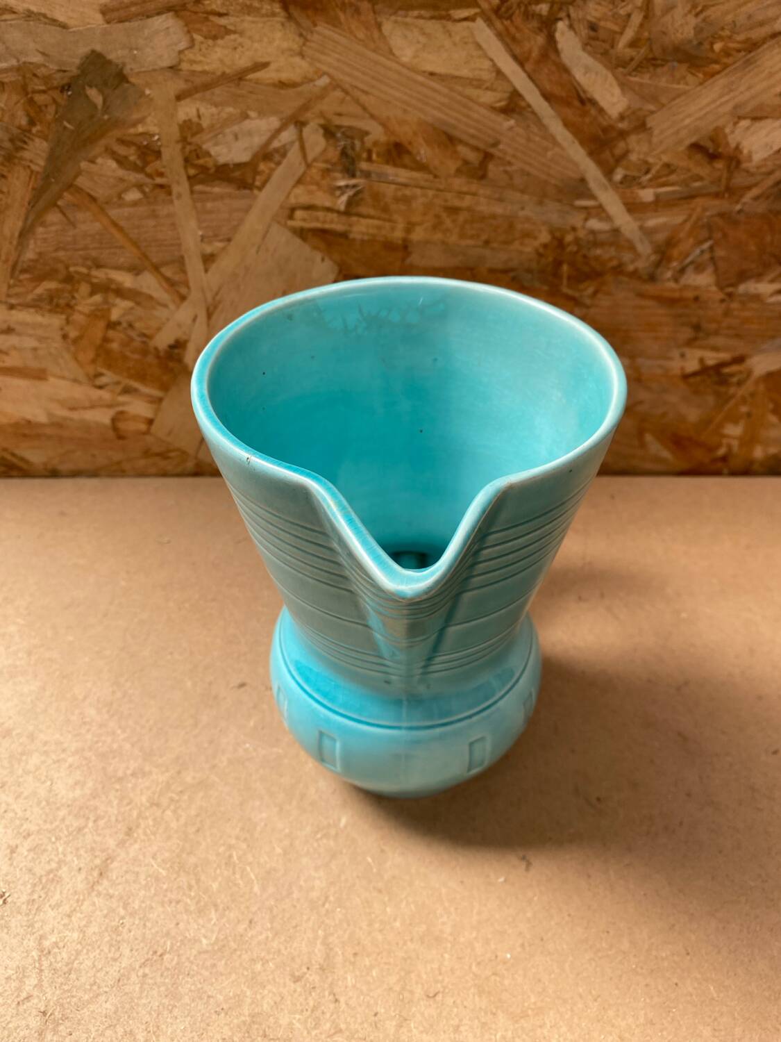 Ancien pichet digoin céramique bleue vintage