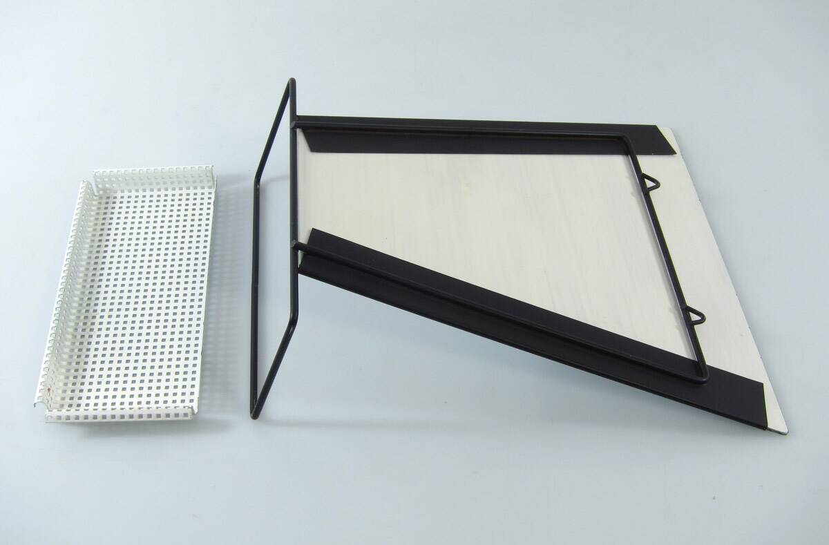 Mathieu Matégot Mirror with Perforated Shelf – Artimeta, 1960s