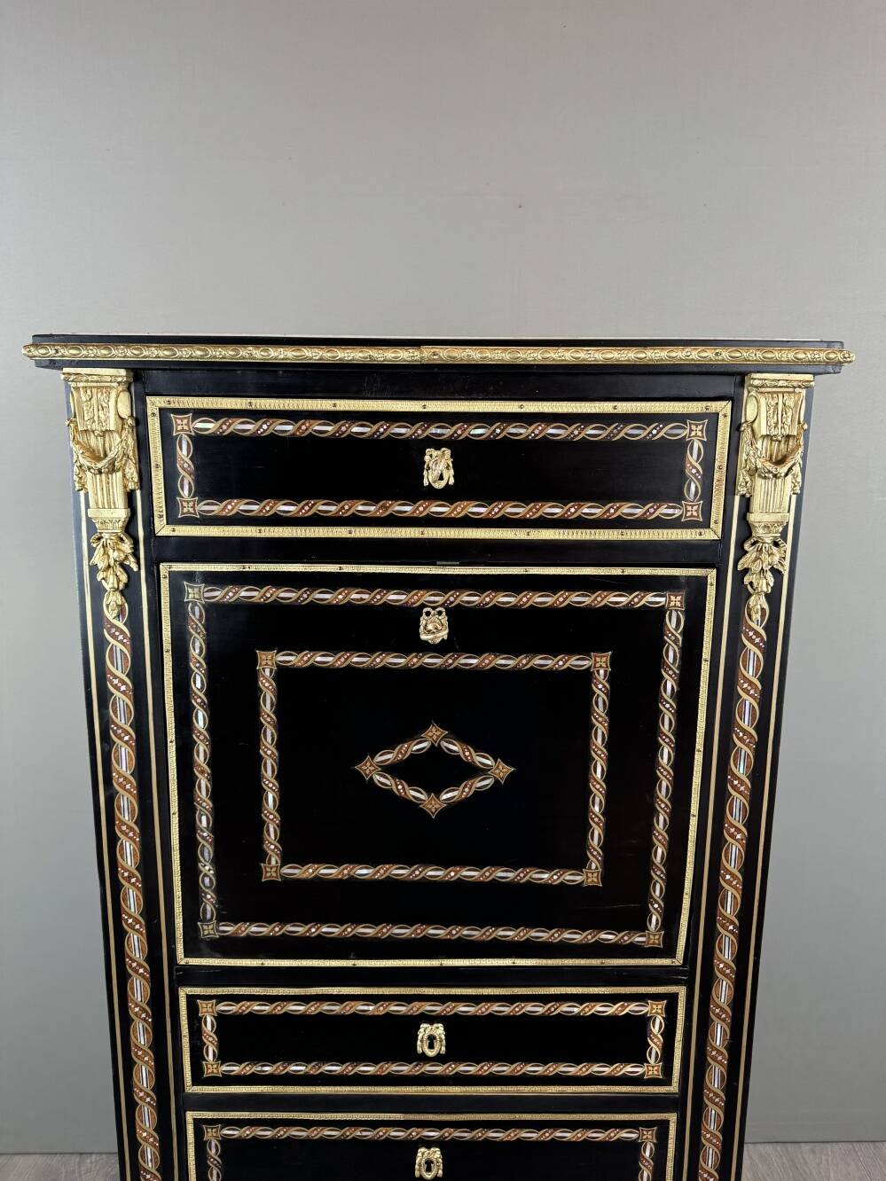 Boulle Style Secretary, Napoleon III Period