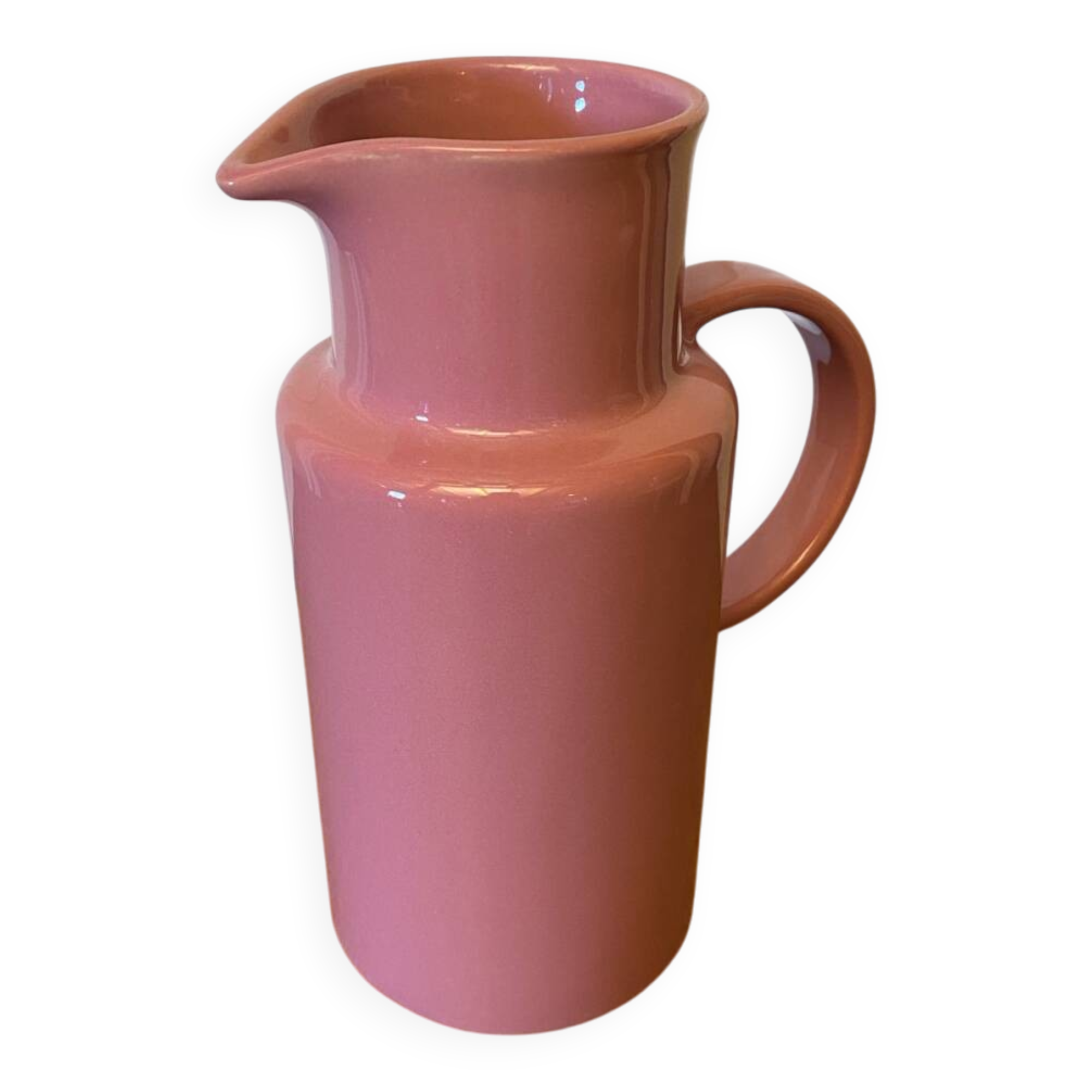 Antique emile henry pitcher vintage pink ceramik