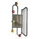 Vintage style wall coat rack Roger Féraud