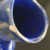 Blue vase ceramic soliflore