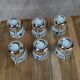 Set of 6 vintage porcelain and silver-plated cups