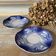 Plates Sarreguemines blue cobalt Arum decoration