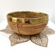 Basket in bamboo and brass from the 70s