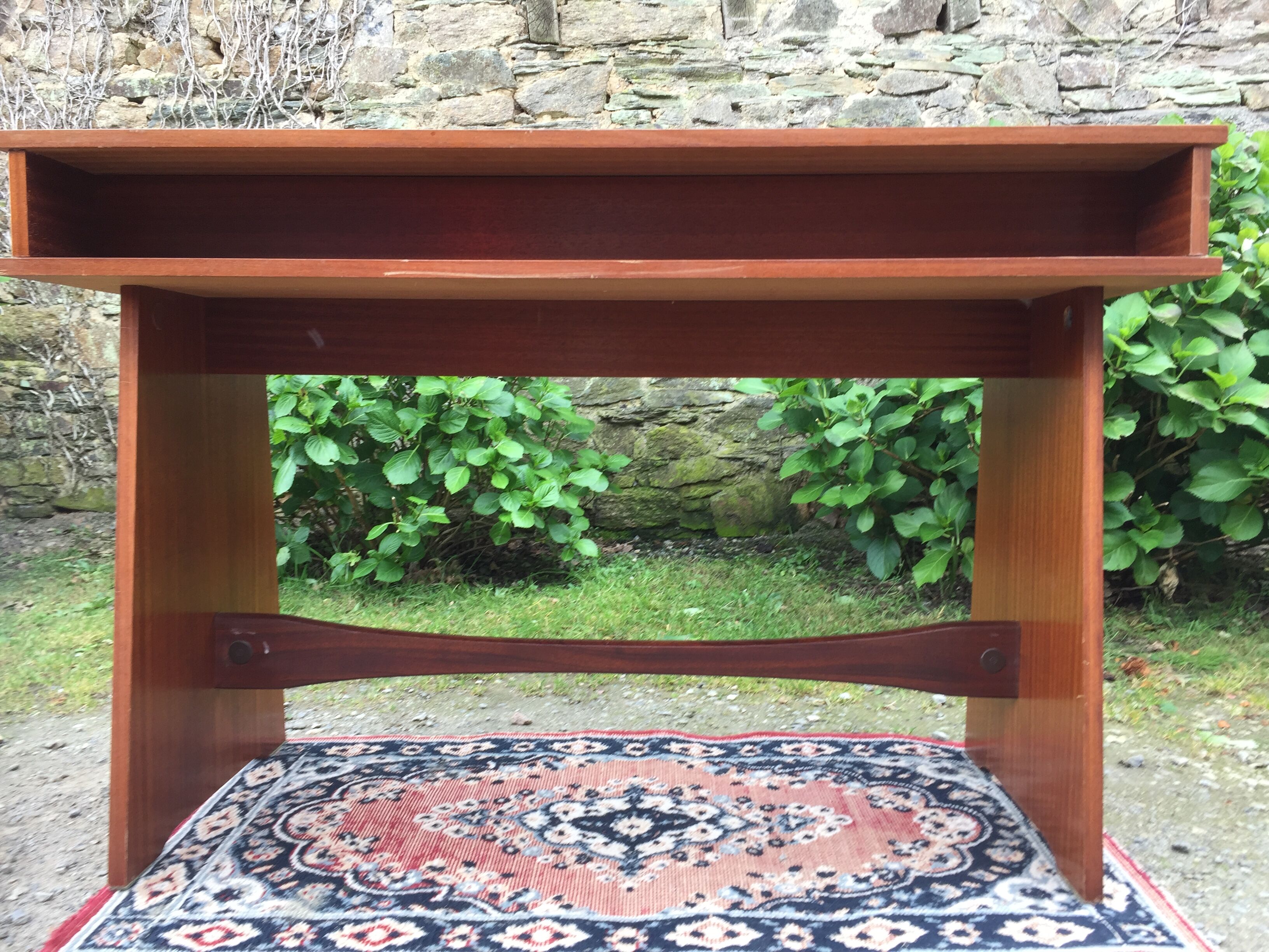 Bureau marine vintage en teck à 2 tiroirs