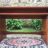 Vintage teak marine desk with 2 drawers.