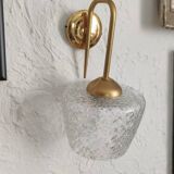 Textured glass wall light