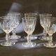 Lot 6 anciens verres a vin porto cristal, Baccarat Modèle Clermont Côtes Plates