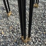 Small square black tubular side table