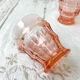 6 verres rose vintage style art déco