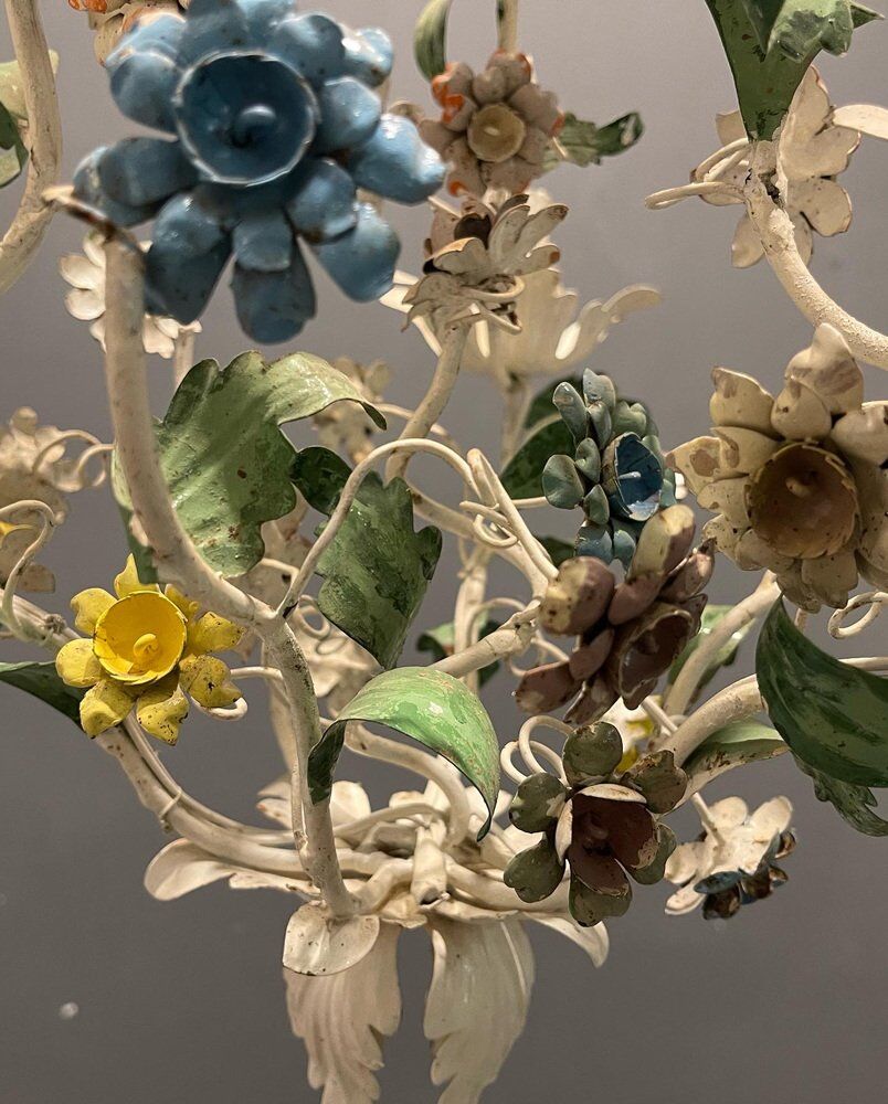 Lustre italien Tole Flower années 1960